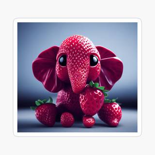 Strawberry elephant wallpaper