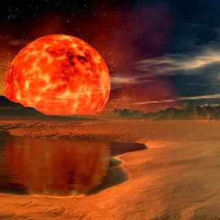 Orange planet wallpaper