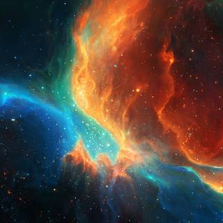 Orange planet wallpaper