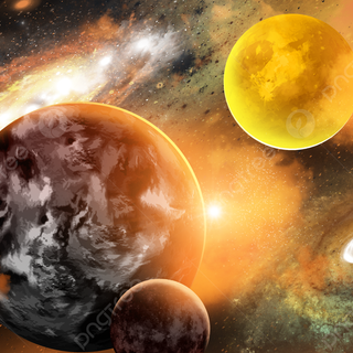 Orange planet wallpaper