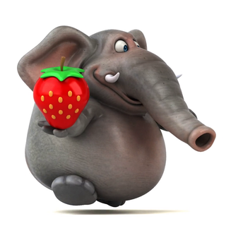 Strawberry elephant wallpaper