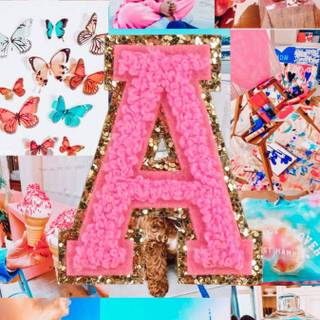 Preppy letter A wallpaper