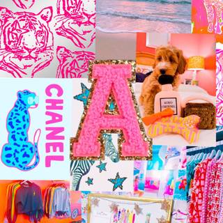 Preppy letter A wallpaper