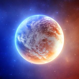 Orange planet wallpaper