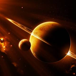 Orange planet wallpaper