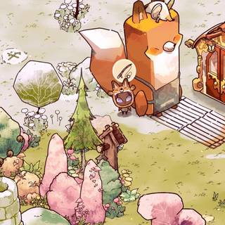 Cozy illustration wallpaper