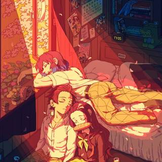 Cozy illustration wallpaper