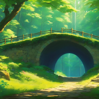 Anime HD forest wallpaper