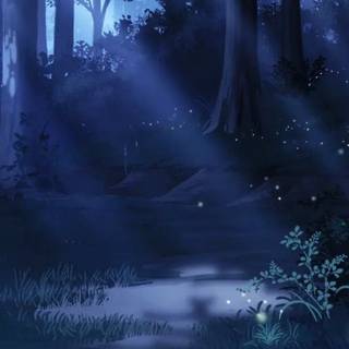 Anime HD forest wallpaper