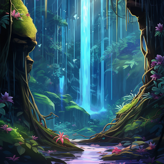 Anime HD forest wallpaper