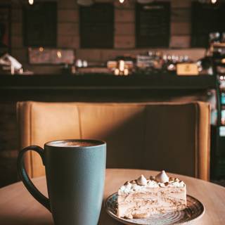 Coffee and cake wallpaper