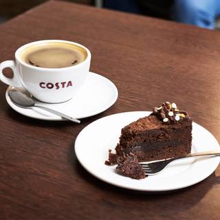 Coffee and cake wallpaper