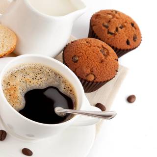 Coffee and cake wallpaper