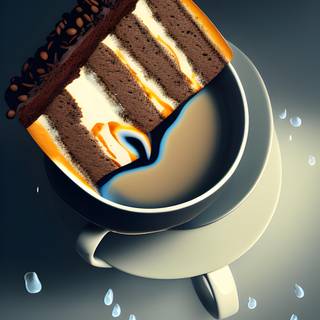 Coffee and cake wallpaper