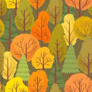 Autumn colorful forest wallpaper