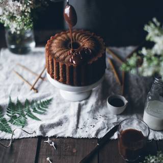 Coffee and cake wallpaper