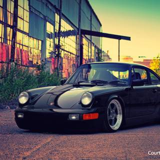 Porshe autumn leaves wallpaper