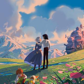 Howls Moving Castle iPhone wallpaper