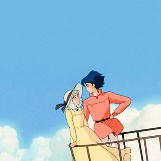 Howls Moving Castle iPhone wallpaper