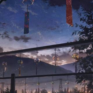 Night anime phone wallpaper