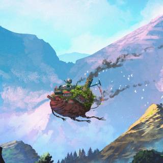 Howls Moving Castle iPhone wallpaper