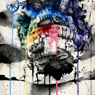 Howls Moving Castle iPhone wallpaper