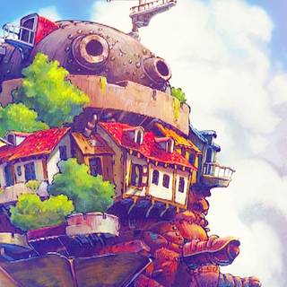 Howls Moving Castle iPhone wallpaper