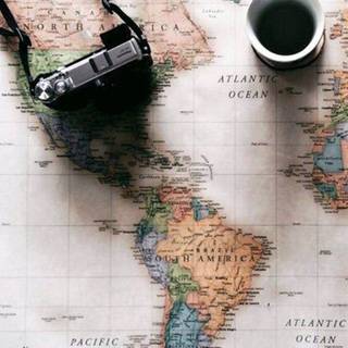 World map phone wallpaper