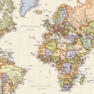 World map phone wallpaper