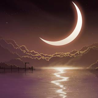iPhone half moon wallpaper
