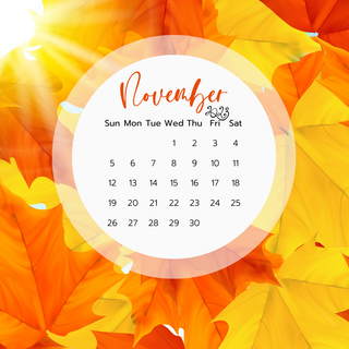 November 2023 calendar wallpaper