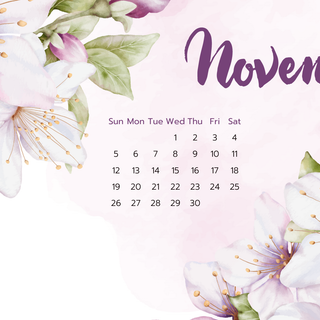 November 2023 calendar wallpaper