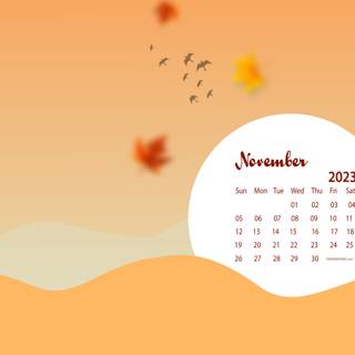 November 2023 calendar wallpaper