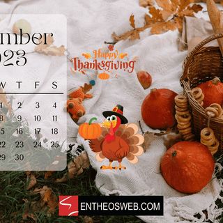 November 2023 calendar wallpaper