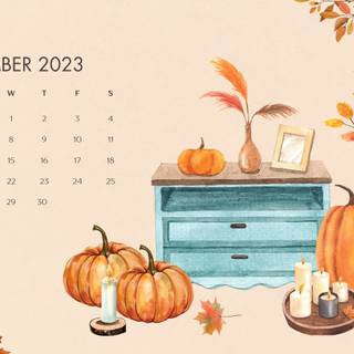 November 2023 calendar wallpaper