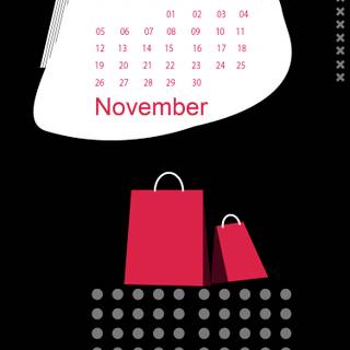 November 2023 calendar wallpaper