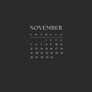 November 2023 calendar wallpaper