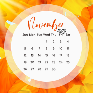 November 2023 calendar wallpaper