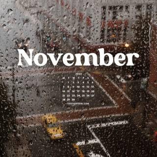 November 2023 calendar wallpaper