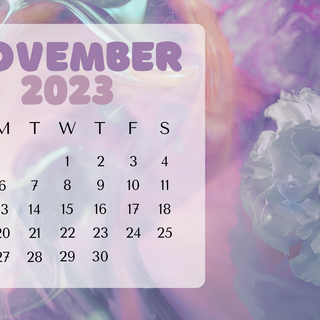 November 2023 calendar wallpaper