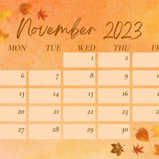 November 2023 calendar wallpaper