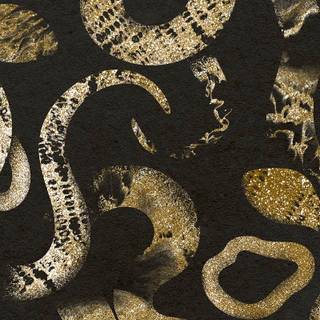 Snake black and gold wallpaper