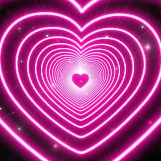 Heart tunnel desktop wallpaper