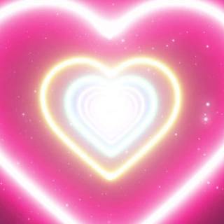 Heart tunnel desktop wallpaper