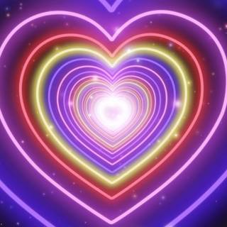 Heart tunnel desktop wallpaper