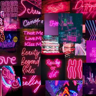 Grunge collage red wallpaper