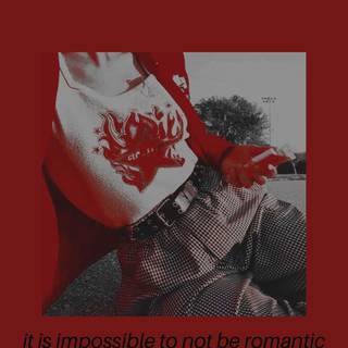 Grunge collage red wallpaper