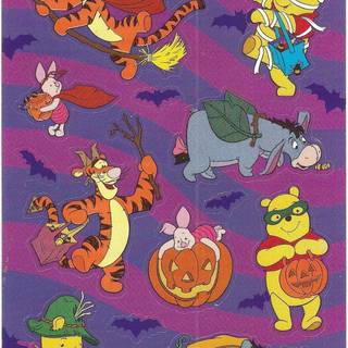Winnie the Pooh Halloween phone wallpaper