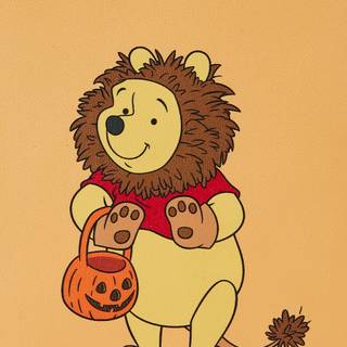 Winnie the Pooh Halloween phone wallpaper