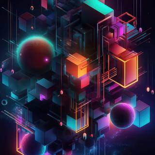 Tech art wallpaper
